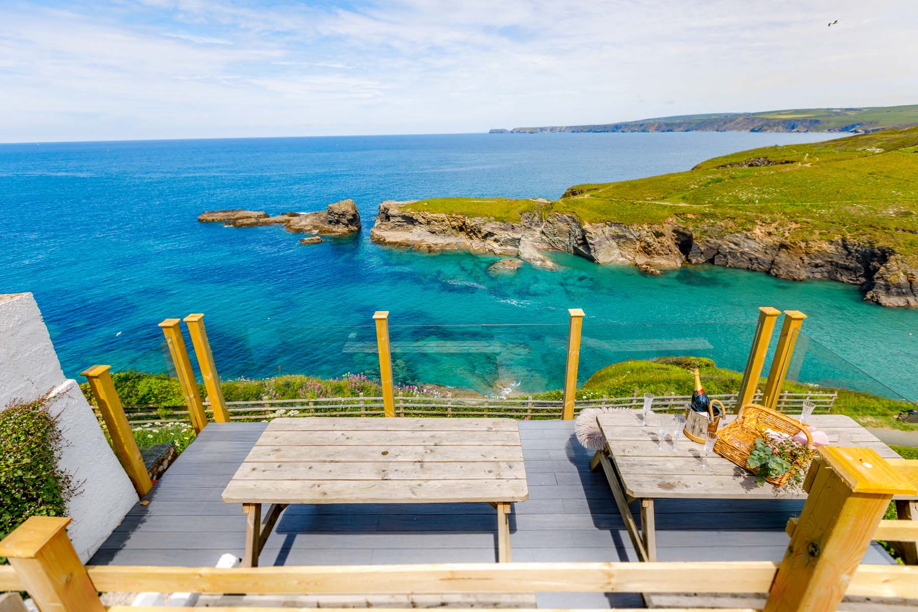 Terrace on a beautiful Cornish day
