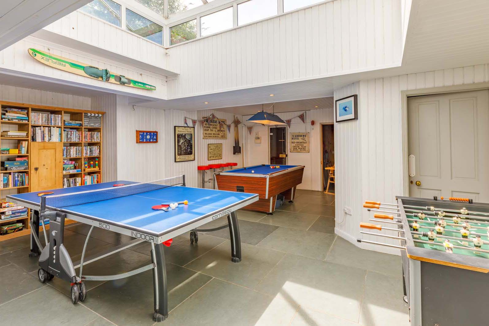 Popular games room with roof lantern